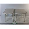 Image 1 : (2) Wooden Stools 11" Tall - PICK UP