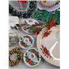 Image 5 : Christmas Ornaments, Wreath, Chip & Dip Plate, Candle Holders, Candles