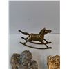 Image 2 : Brass Desktop Rocking Horse Decor, Angel Ornament and Wall Decor