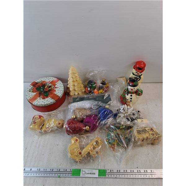 Vintage Christmas Tree Ornaments, Candles, Misc