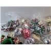 Image 3 : Various Vintage Christmas Tree Ornaments, Candle Holder