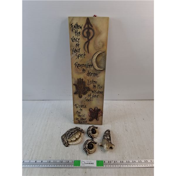Ceramic Ornaments For Making Tree Face, Wall Decoration 20" x 6"