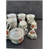 Image 3 : Imperial Fine China Ceramic Mugs, Cream & Sugar Set, Bell, Candy Dish
