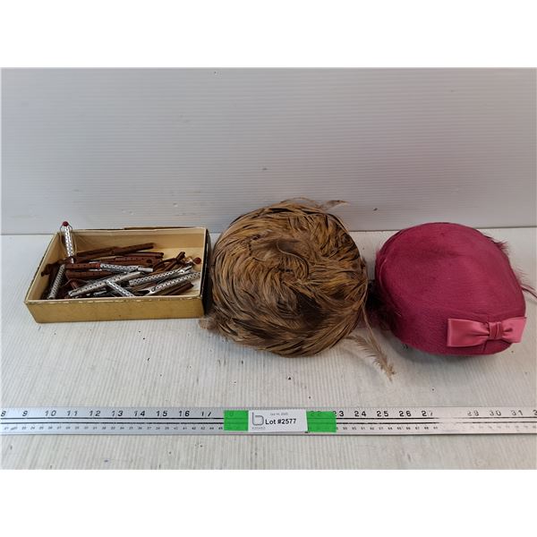 Vintage Perm Rods, Vintage Hats