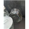 Image 3 : (3) Glass Cookie Jars - PICK UP