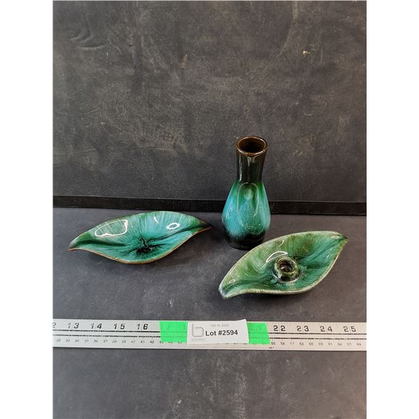 Blue Mountain Pottery Candle Holders, 6" Vase