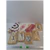 Image 1 : Vintage Sewing Pattern Books, Doilies, Sheep Bathtub Toy