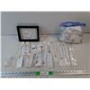 Image 1 : Various Necklaces, Jewelry Parts, Picture Frame 8" x 6"
