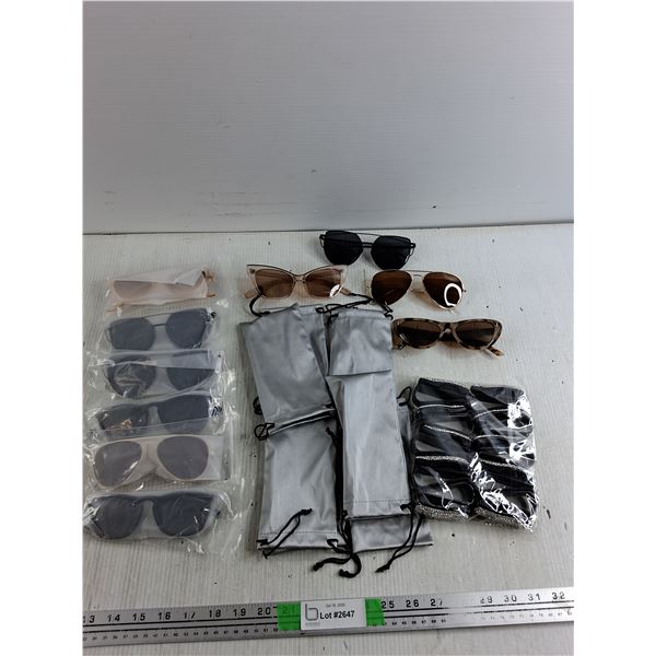 Various Sunglasses, Hair Clips