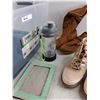 Image 4 : Kids Suede Ankle Boots - Size 3, Kids Winter Boots - Size 2, Water Bottle, Photo Frame, Misc