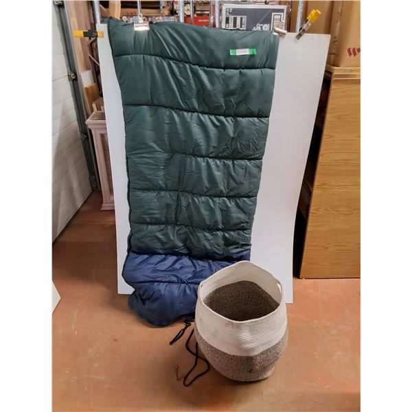 *Laundry Hamper, Sleeping Bag 68" x 33", Cannot Ship