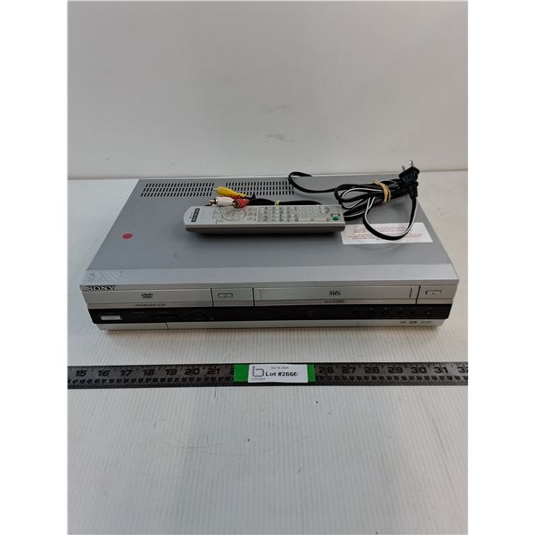 Sony DVD/VCR Combo with Remote-Powers On As Is