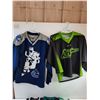 Image 2 : (5) Youth Sport Jerseys (Canucks L, Stampeders S, Ducks/Rush XS, Ronaldo 24)