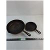 Image 1 : (2) Cast Iron Frying Pans- 10" and 6" -Made in Taiwan