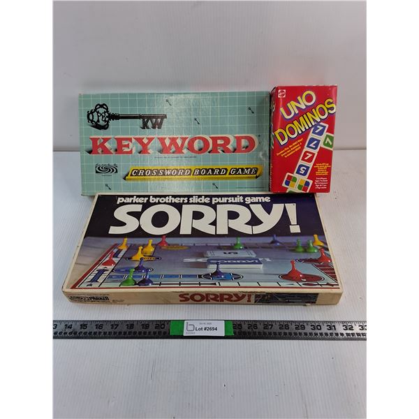 (3) Vintage Games as Pictured