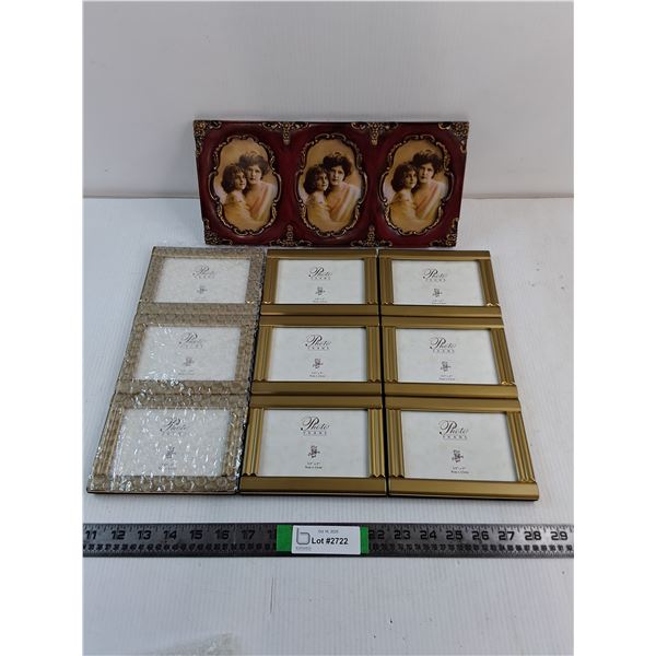 (2) Picture Frames- One Holds 9 3.5x5 and other 3 3.5x5
