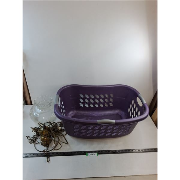 Vintage Light Fixture, Laundry Basket - PICK UP