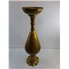 Image 2 : * Etched Non-Magnetic Metal Vase - Likely Brass - 30" Tall - Pickup Only