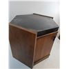 Image 3 : * Hex Shaped Wooden TV Stand - 20" High x 25" Dia - Pickup Only
