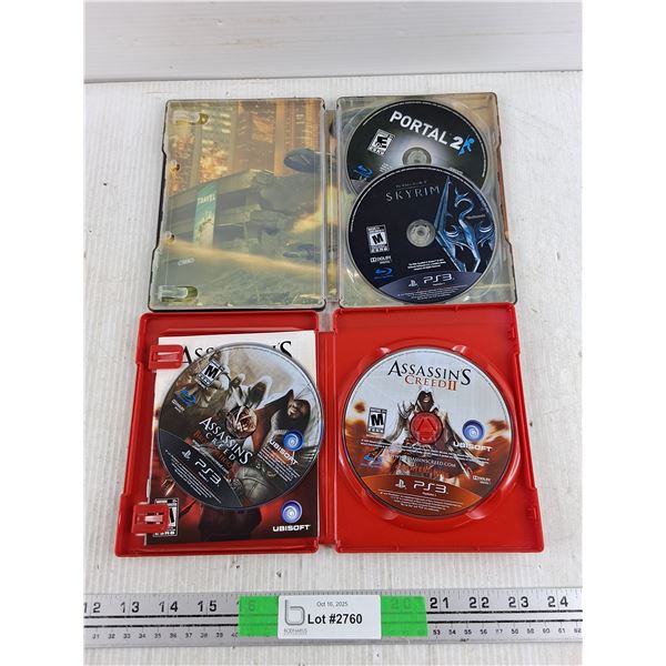 PlayStation 3 Games - Portal 2, Skyrim, Assassins Creed