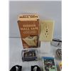 Image 2 : Hidden Wall Safe, Dollar Sign Belt Bucket, Various Hockey Cards, Safety Goggles, Misc