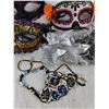 Image 4 : Halloween Eye Masks, Beaded Necklace