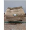 Image 1 : * Rolling Plush Beige Foot Stool - 22x17x14" - Pickup Only