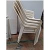 Image 3 : ** Plastic Patio Table Set w/4 Stack Chairs - Table = 33x23x55" - Pickup Only