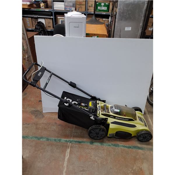 ** Ryobi Cordless Electric Lawnmower w/Battery/Charger/Bag - Tested - Pickup Only