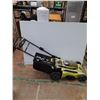 Image 1 : ** Ryobi Cordless Electric Lawnmower w/Battery/Charger/Bag - Tested - Pickup Only
