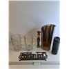 Image 1 : Iron Garden Tool Hanger (13" Wide)/ Paper Towel Holder/ Beer Mugs (2)/ Misc.