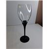 Image 2 : (6) Black Amaryllis Wine Glass "Colony"