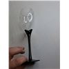 Image 3 : (6) Black Amaryllis Wine Glass "Colony"