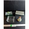Image 1 : 4 1/2" Girl Ornament/ (3) Trinket Boxes (5" And 6 1/2" Wide)