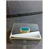 Image 2 : Glass Flower Ornament/ Trinket Boxes (Black 8" x 5") (Blue Stone 5 1/4" x 3 1/2")