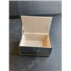 Image 3 : Glass Flower Ornament/ Trinket Boxes (Black 8" x 5") (Blue Stone 5 1/4" x 3 1/2")