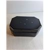 Image 5 : Glass Flower Ornament/ Trinket Boxes (Black 8" x 5") (Blue Stone 5 1/4" x 3 1/2")