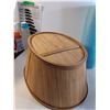 Image 3 : *Basket (15" W x 20" L x 9" H)/ Foot Stool/ Basket Bowl 16 1/4" Across/ Foam Roll - PICK UP