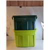 Image 2 : *(2) Rubbermaid Roughneck Totes (21 1/2" L x 16" W x 12 3/4" Ht) (16 1/2" Ht)-Cannot Ship