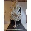 Image 1 : *Artificial 4 Ft. White Christmas Tree (Lights Work) With White Lights