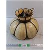 Image 1 : Beige Glass Ceiling Light Fixture 19" - PICK UP