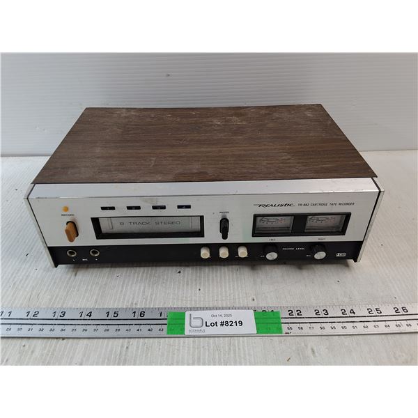Vintage Realistic 8 Track Stereo Tape Recorder - As Is