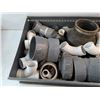 Image 2 : **Plastic Pipe Connectors, Metal Drawer 25" x 16" x 11", Cannot Ship