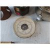 Image 5 : Metal Lantern, Steel Stove, Barometer, Food Mill, Stove Burner Cover- PICK UP