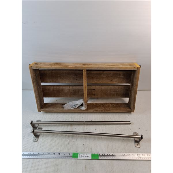 Ikea 24" Bathroom Towel Racks, Wooden Wall Shelf