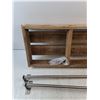 Image 2 : Ikea 24" Bathroom Towel Racks, Wooden Wall Shelf - PICK UP