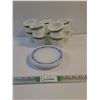 Image 1 : (10) Vintage Corelle Spring Blossom Green "Crazy Daisy" Coffee Mugs and (3) Termo Rey Blue Onion Mil