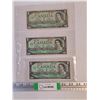 Image 1 : (3) Vintage Centennial of Confederation Canadian One Dollar Bills-1967-Beattie/Rasminsky