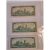 Image 3 : (3) Vintage Centennial of Confederation Canadian One Dollar Bills-1967-Beattie/Rasminsky