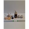 Image 1 : Vintage Beer Stein,(4) Seashell Ornaments,Pencil Sharpener and Salt/Peppers(missing bottom plugs)